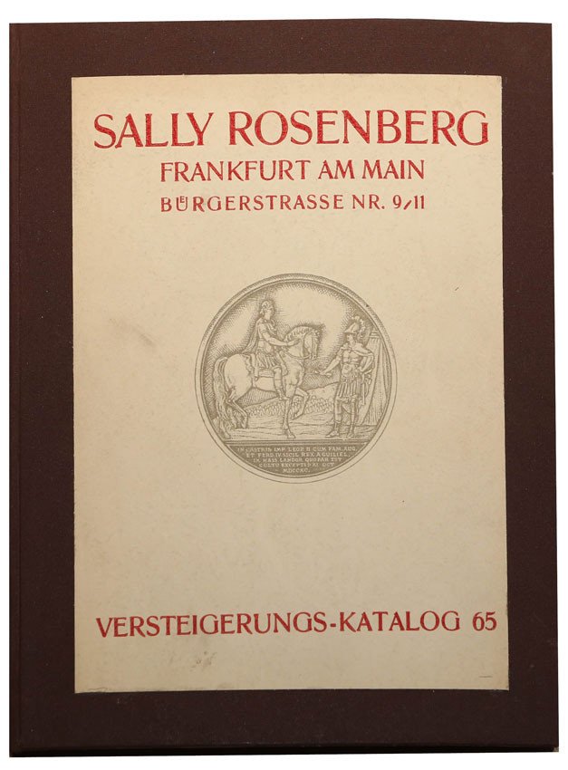 Katalog Sally Rosenberg „Universalsammlung vorwiegend Talr der 16-19 und Goldmünzen” 1928 r